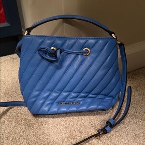 Michael Kors Vibrant Blue Quilted Crossbody Bag